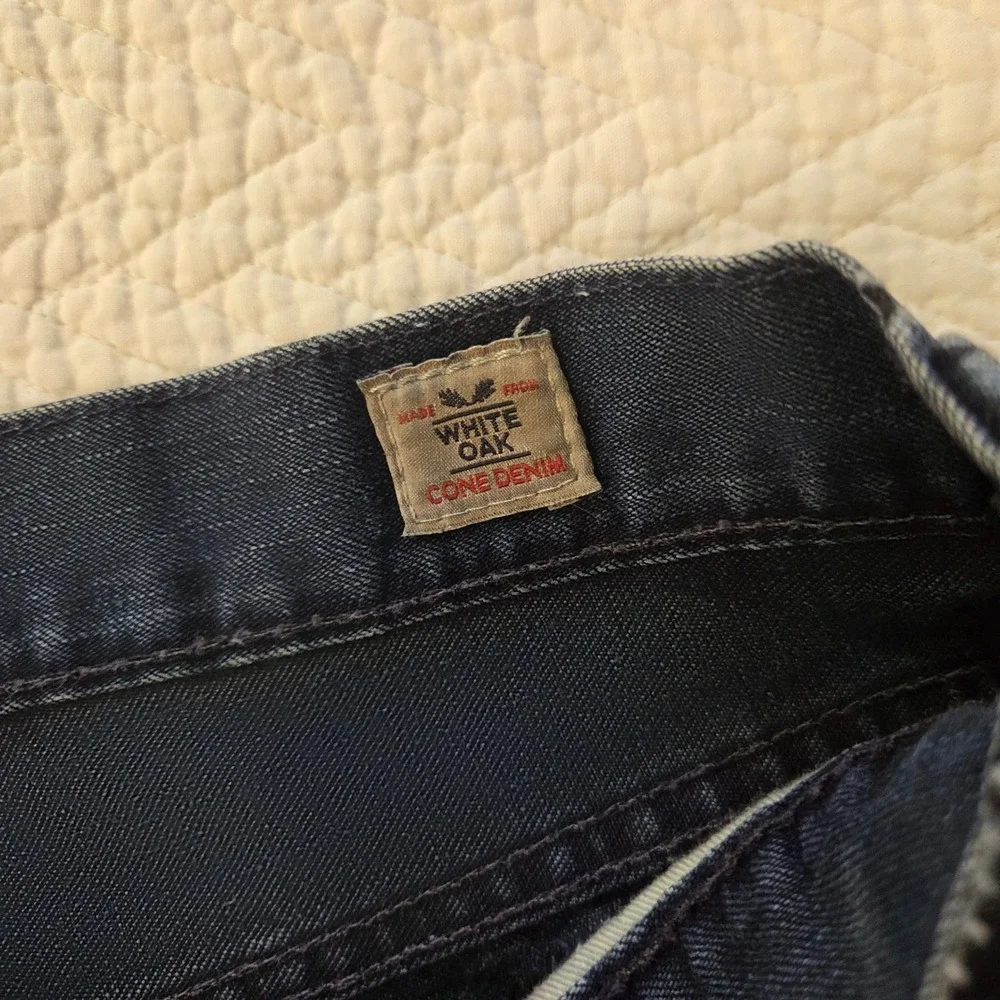 Levis 504 White Oak Cone Denim Jeans Mens 33x29 Dark Wash Straight Leg USA Made